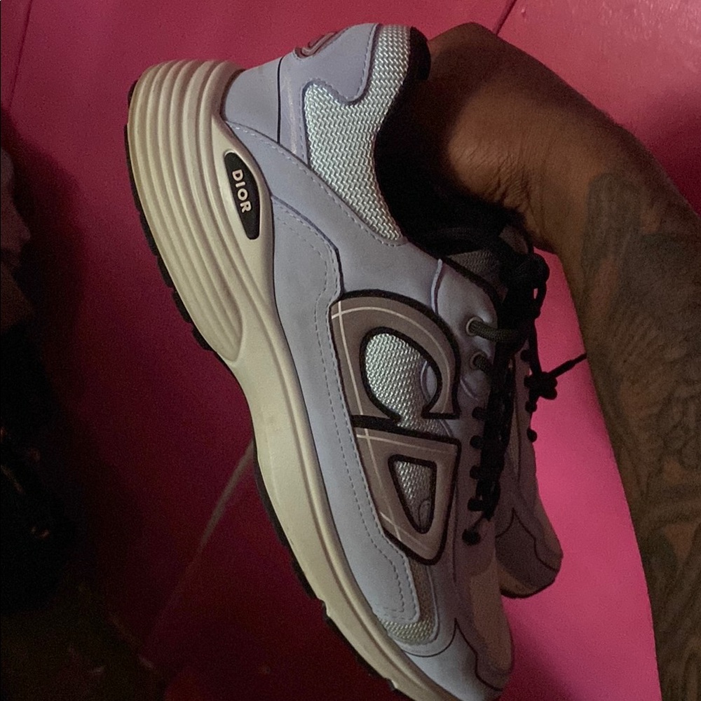 Dior Black and White Sole Sneakers